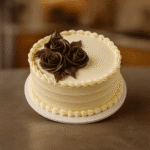 Birthday Cake With Black Rose
