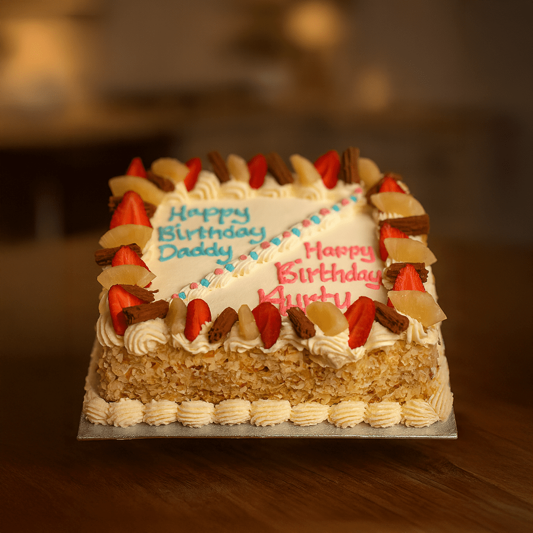 Pink & Blue Mix Fruit Cake Pink & Blue Mix Fruit Cake - Image 1