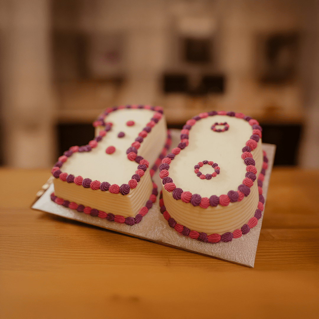 Pink & Purple Number Cake Pink & Purple Number Cake - Image 1