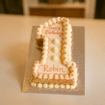 Rainbow Sprinkle Number Cake