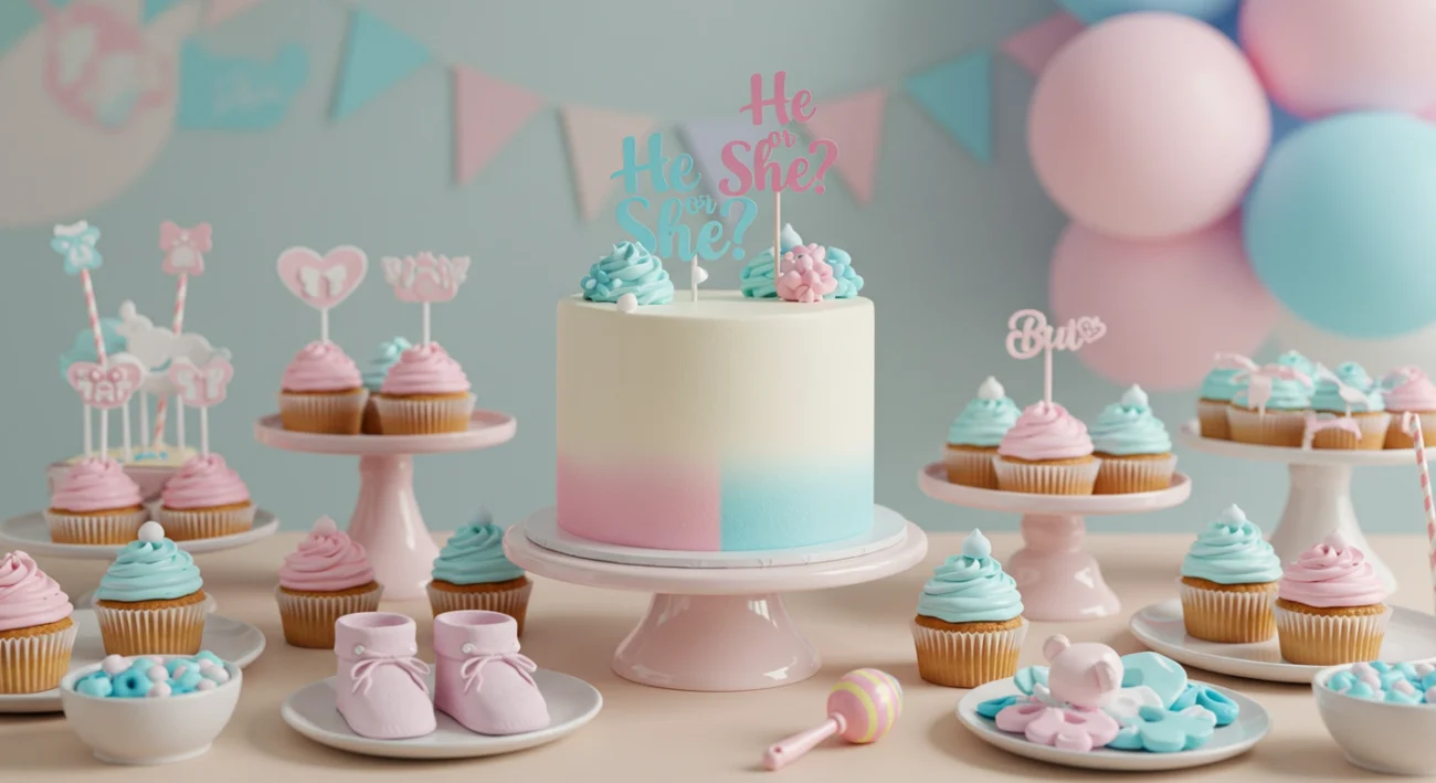 gender reveal cake