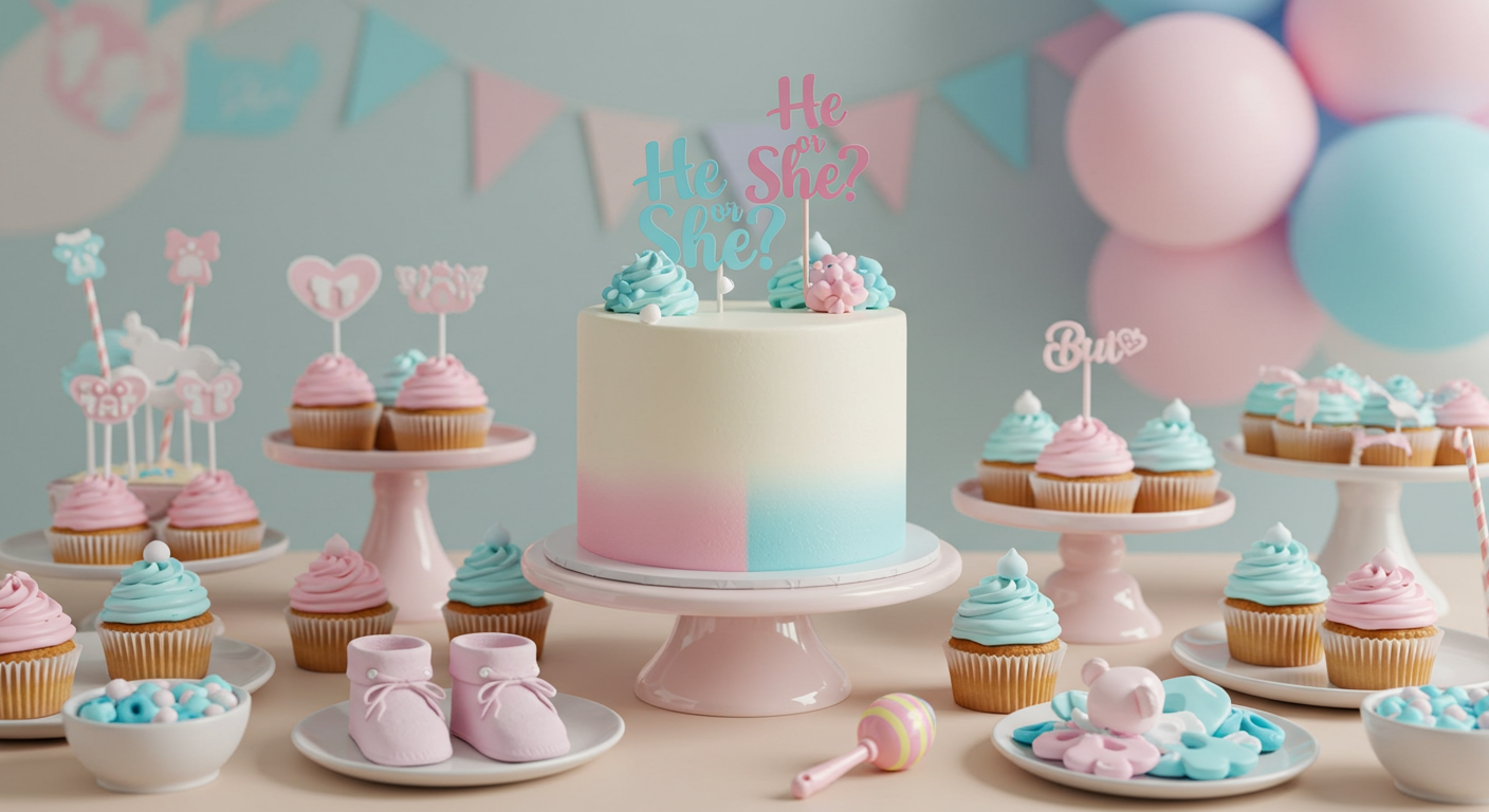 gender reveal cake
