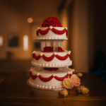 Multi Colour Flower Wedding Cake (4 tier)