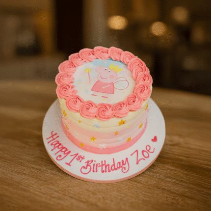 Peppa Pig Rainbow Birthday Cake