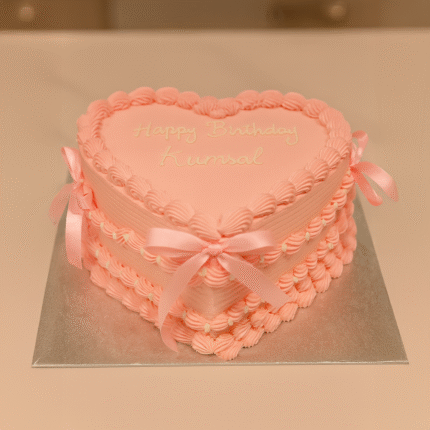 Vintage Pink Heart Cake
