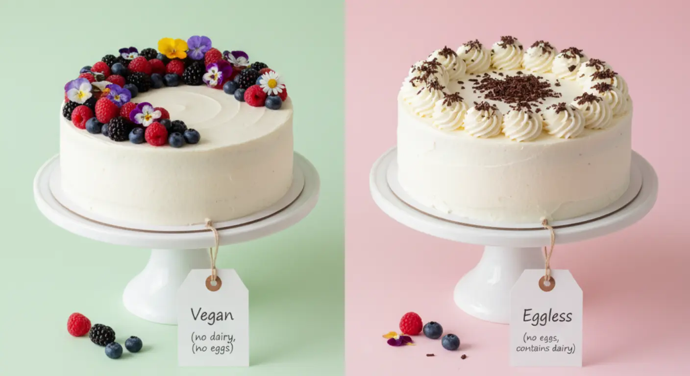 vegan vs eggless cakes