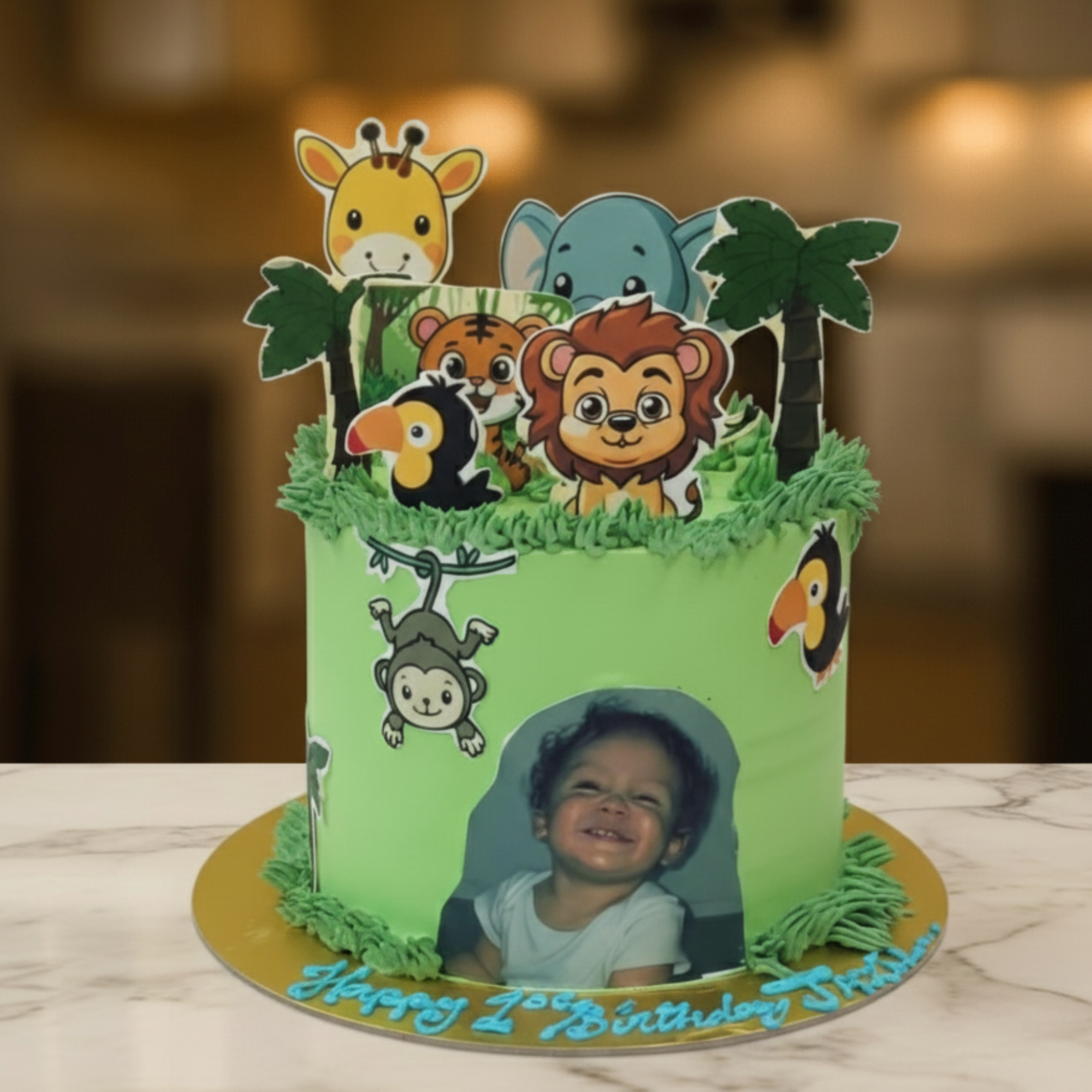 Jungle Friends Adventure Signature Birthday Cake