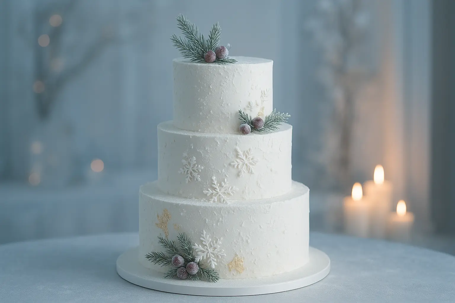 creative cakes for a winter wedding